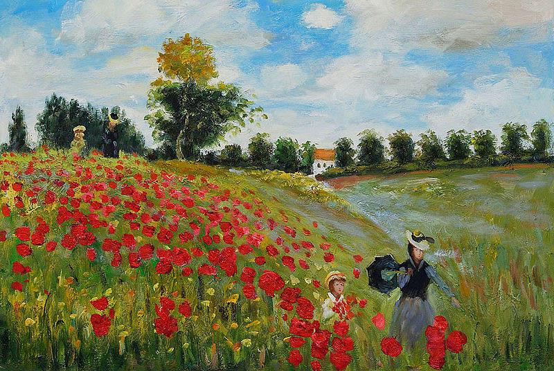 Claude Monet Poppy Field in Argenteuil Germany oil painting art